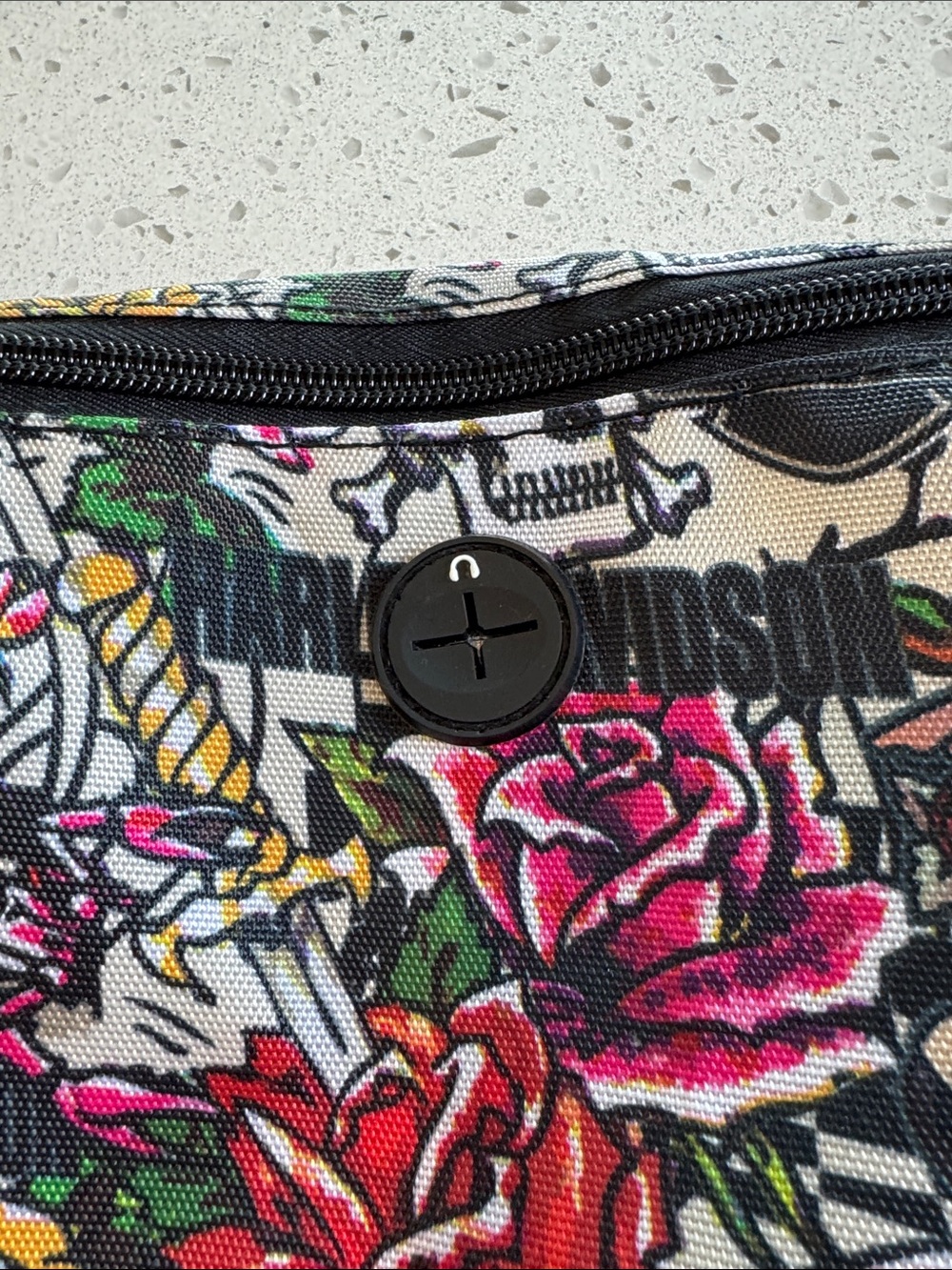Harley-Davidson Black Floral Drawstring Backpack, New! - Picture 3 of 6